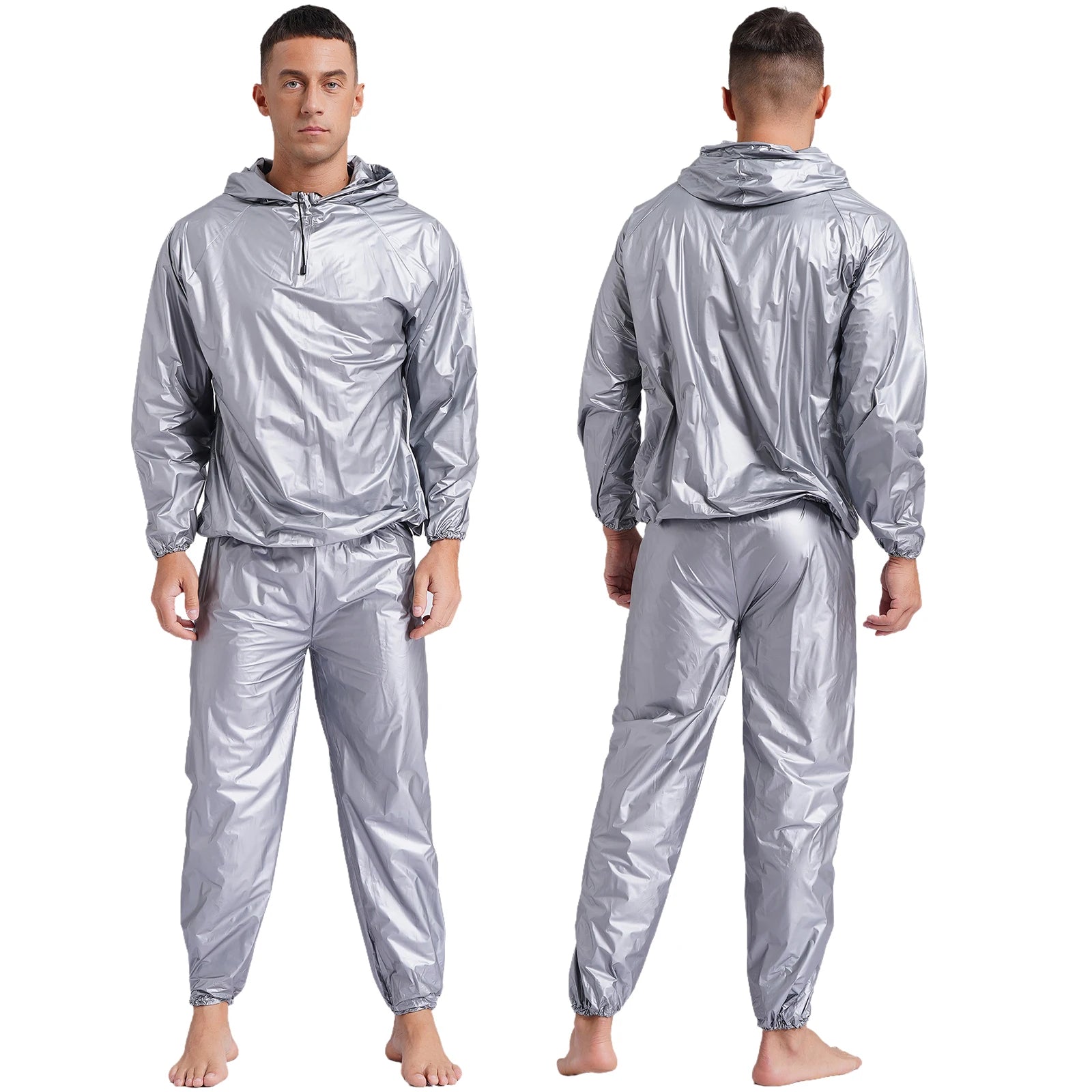 Sauna Suit Weight Cutting Fitness Running Hoodie Pants