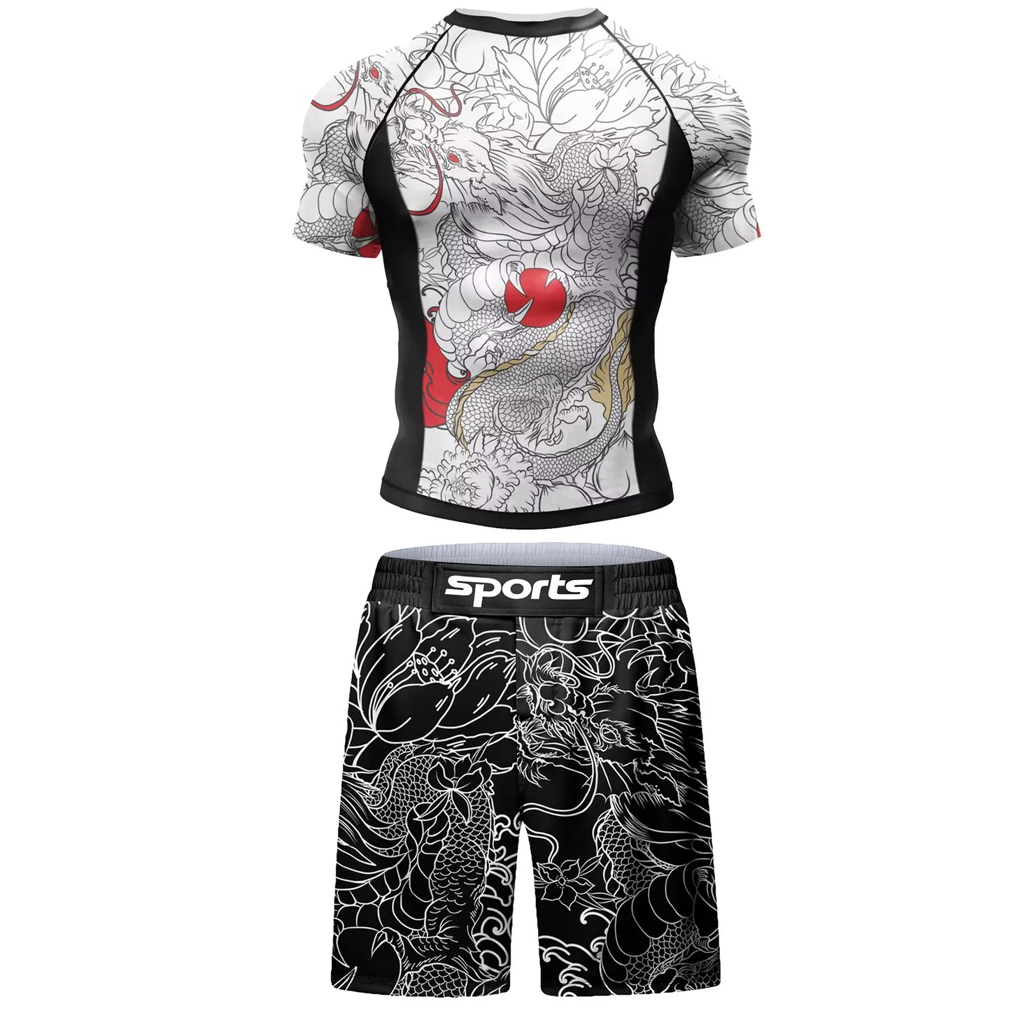 BJJ Rashguard and Compression Set | DRAGON STYLE