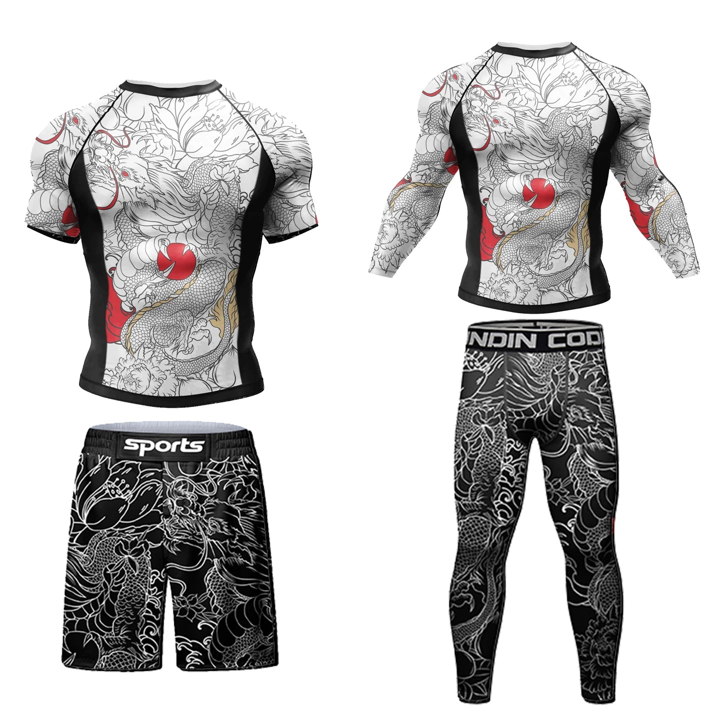 BJJ Rashguard and Compression Set | DRAGON STYLE