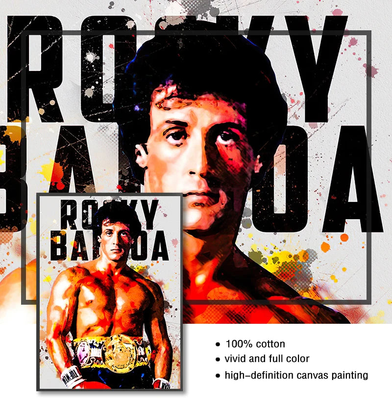 Rocky Balboa Posters | 100% Cotton Textured Canvas